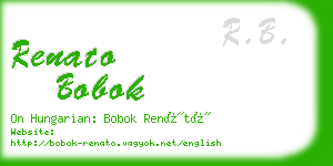 renato bobok business card